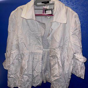 Talie White Button Down Blouse